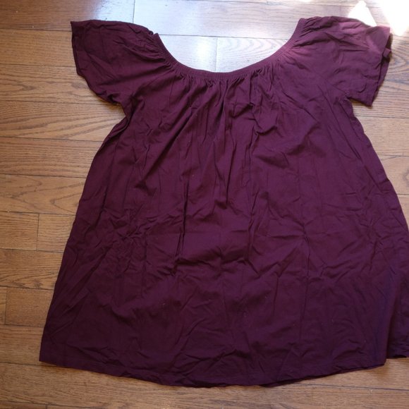 ASOS Burgundy Off the Shoulder  Mini Dress - Picture 2 of 2